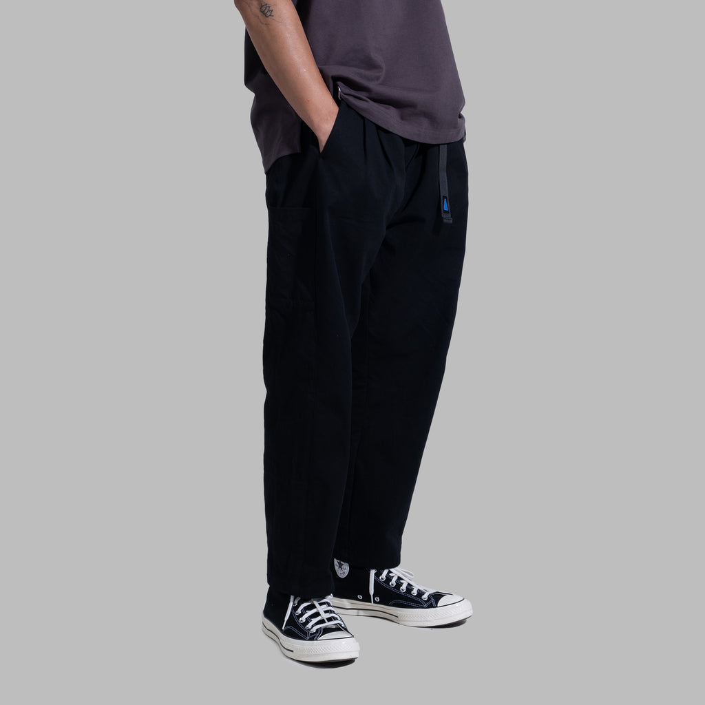 Side Pockets Pants / Cotton - Black