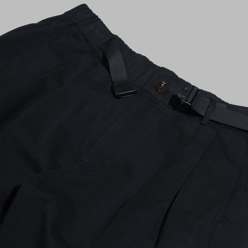 Side Pockets Pants / Cotton - Black