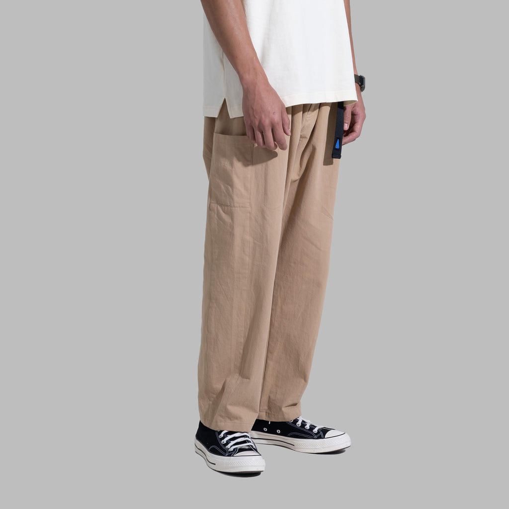 Side Pockets Pants / Cotton - Khaki