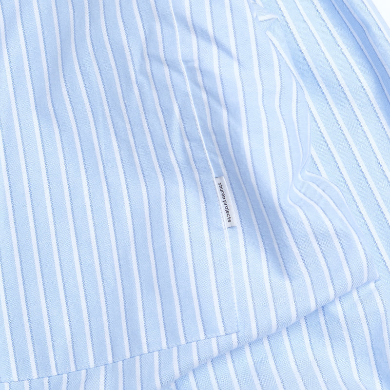 Stripes Sidepull Shirt / Cotton - BL.WH