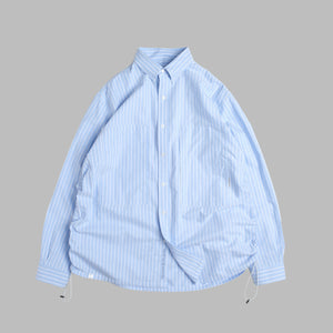 Stripes Sidepull Shirt / Cotton - BL.WH