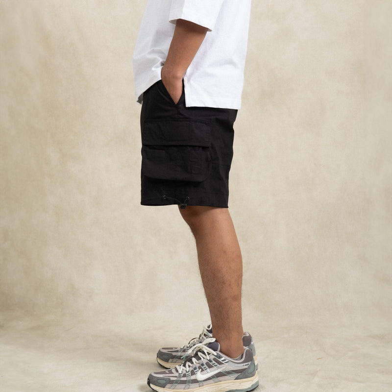 Cargo Shorts / Cotton Spandex - Black