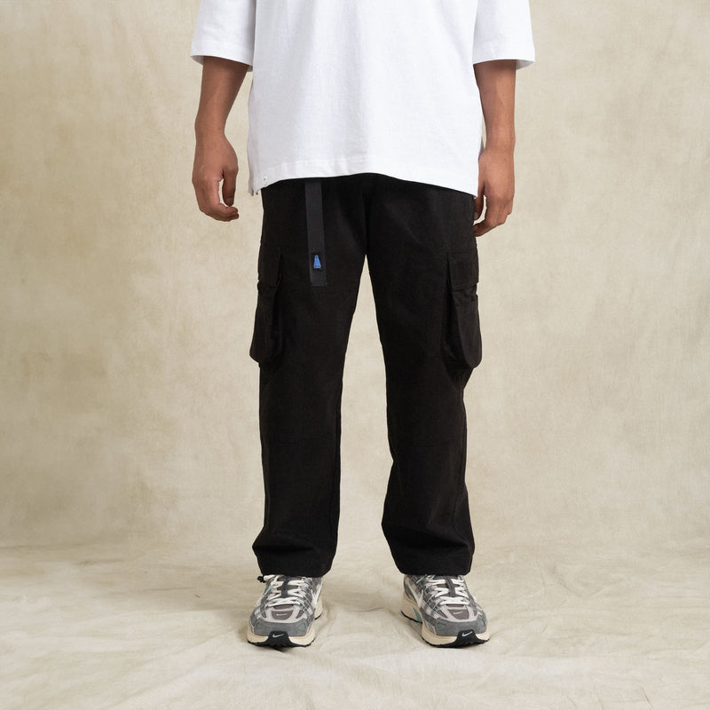 Cargo Pants / Cotton - Black