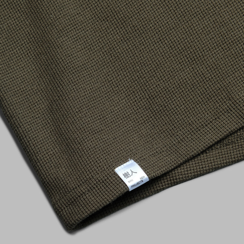Waffle Tee / Cotton - Army Green