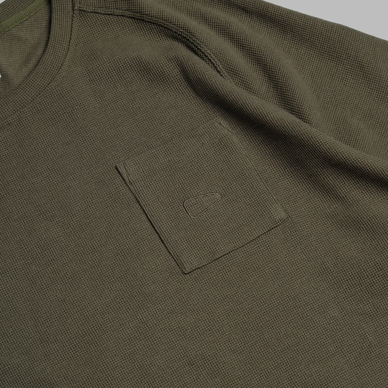 Waffle Tee / Cotton - Army Green