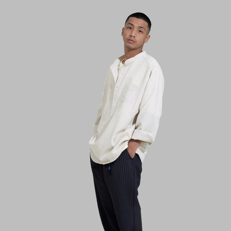 Popover Shirt / Cotton Linen - Beige