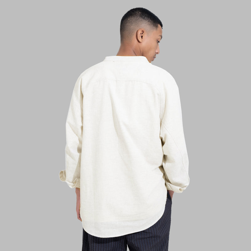 Popover Shirt / Cotton Linen - Beige