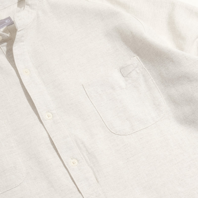 Popover Shirt / Cotton Linen - Beige