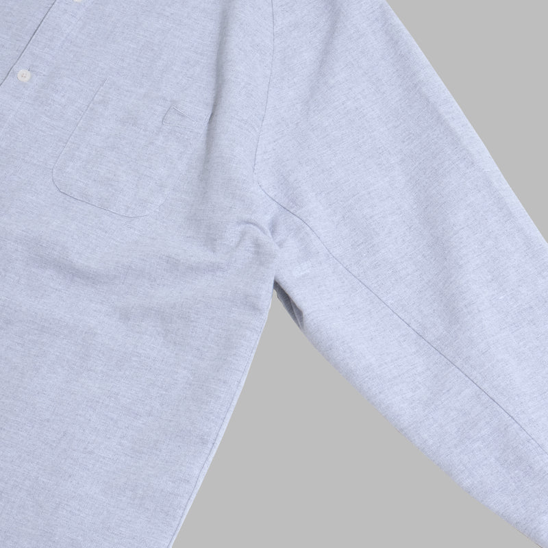 Popover Shirt / Cotton Linen - Blue