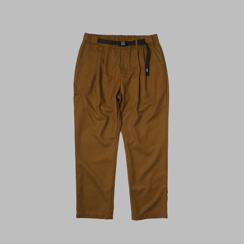 Pleated Pants / Poly Rayon - Brown