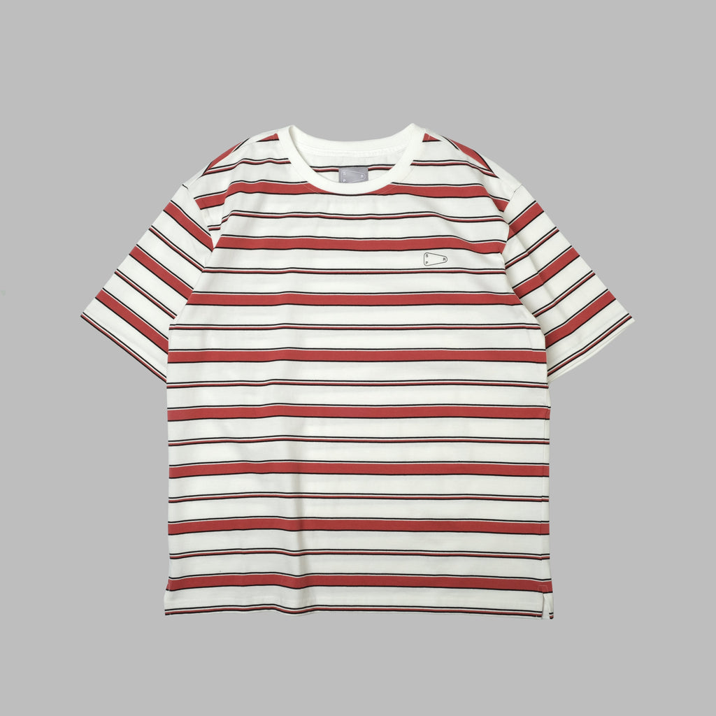 Stripe Tee / Cotton - White/Red