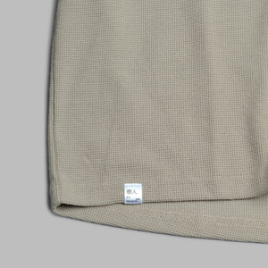 Waffle Tee / Cotton - Warm Grey