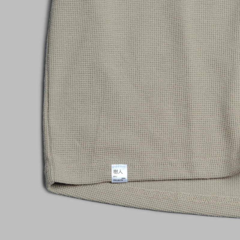 Waffle Tee / Cotton - Warm Grey