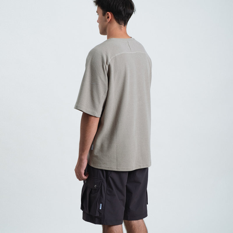 Waffle Tee / Cotton - Warm Grey