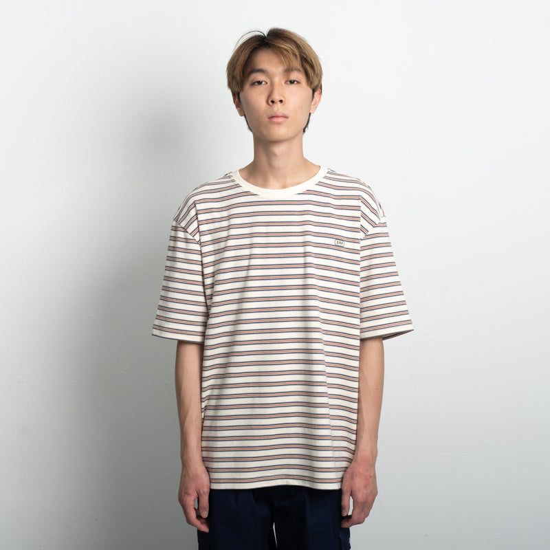 Stripe Tee / Cotton - White/Blue