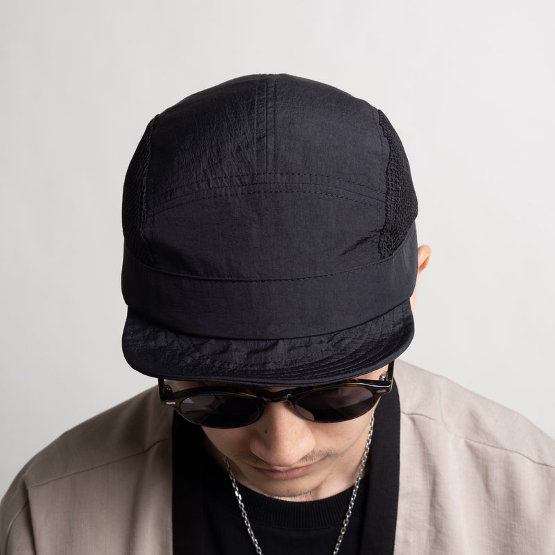 Mesh 5-Panel Cap - Black