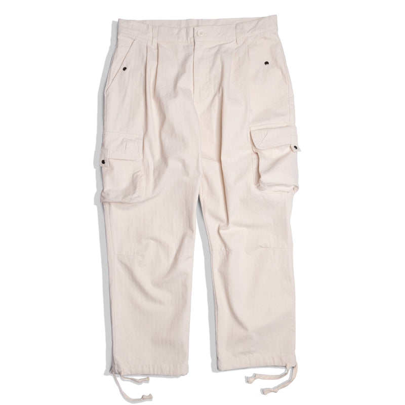 Cargo Pants / Herringbone - Beige