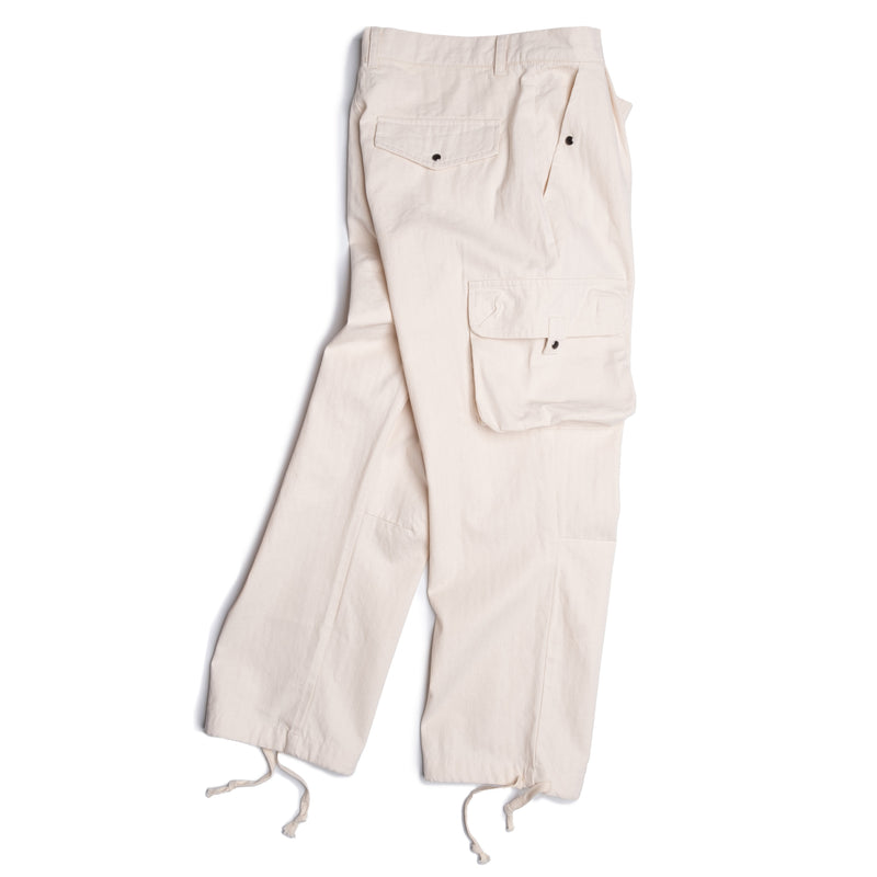 Cargo Pants / Herringbone - Beige