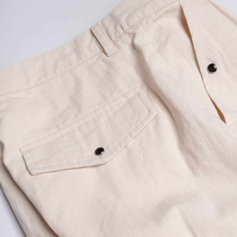 Cargo Pants / Herringbone - Beige