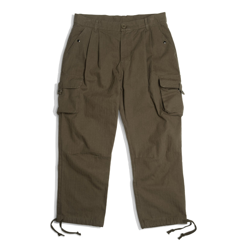 Cargo Pants / Herringbone - Olive