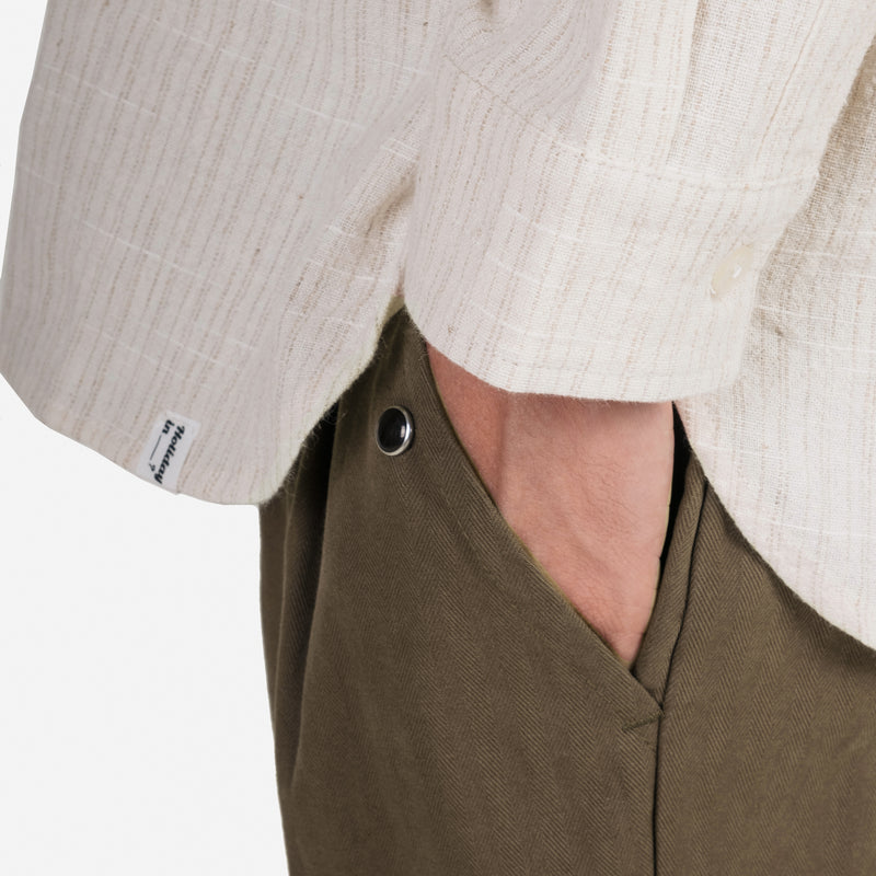 Cargo Pants / Herringbone - Olive