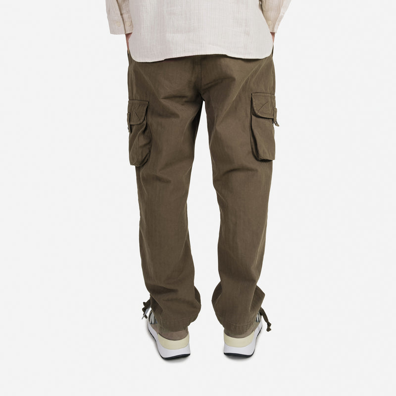 Cargo Pants / Herringbone - Olive