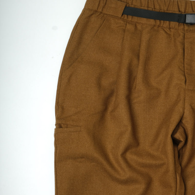 Pleated Pants / Poly Rayon - Brown