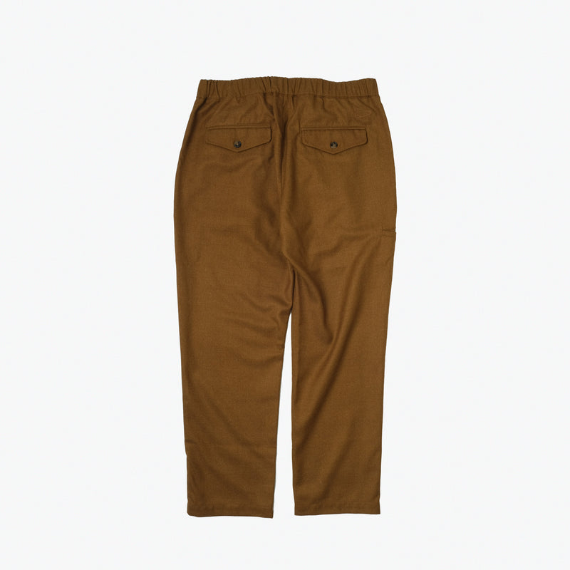 Pleated Pants / Poly Rayon - Brown
