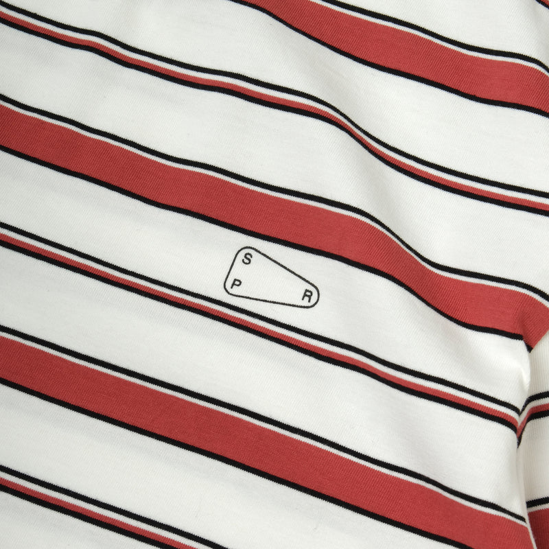 Stripe Tee / Cotton - White/Red